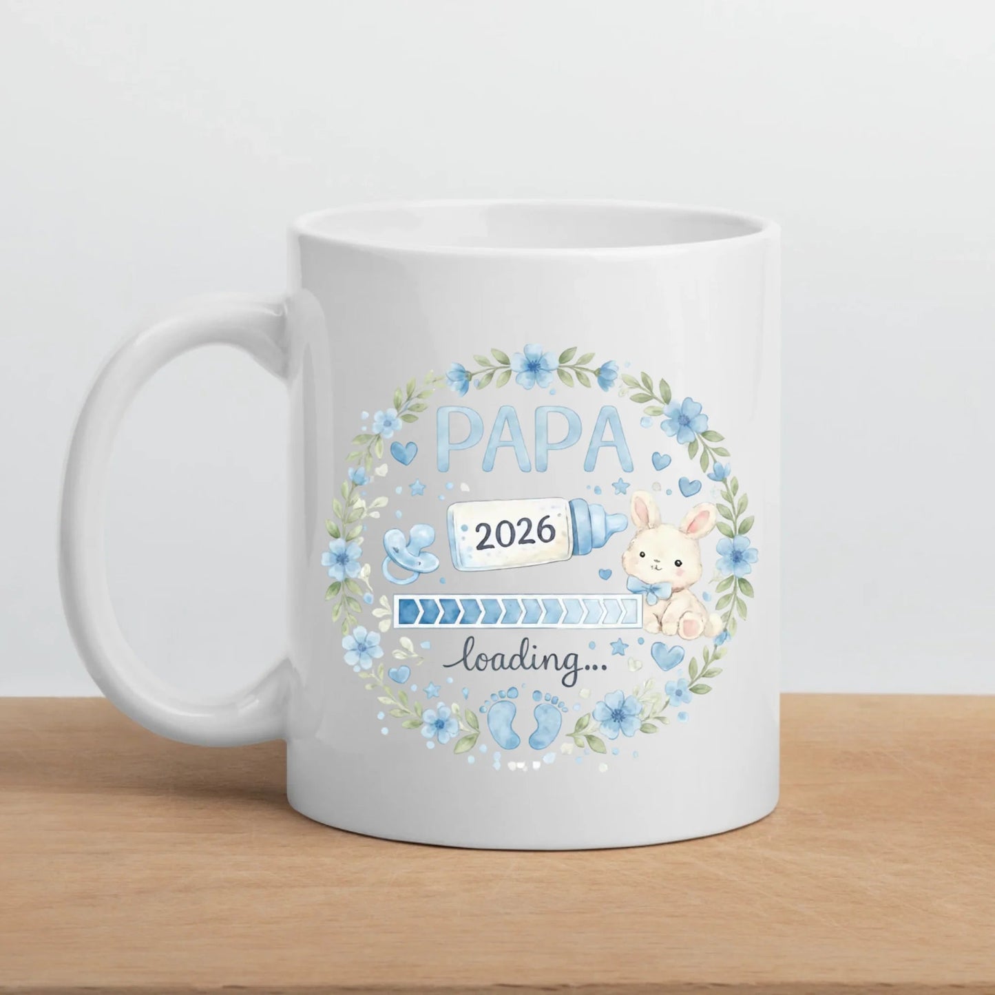Keramik Tasse Schwangerschaft verkünden: Papa Loading... Little Mathilda Little Mathilda Keramik Tasse