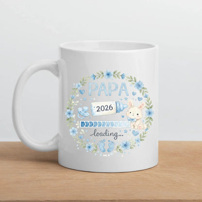 Keramik Tasse Schwangerschaft verkünden: Papa Loading... Little Mathilda Little Mathilda Keramik Tasse