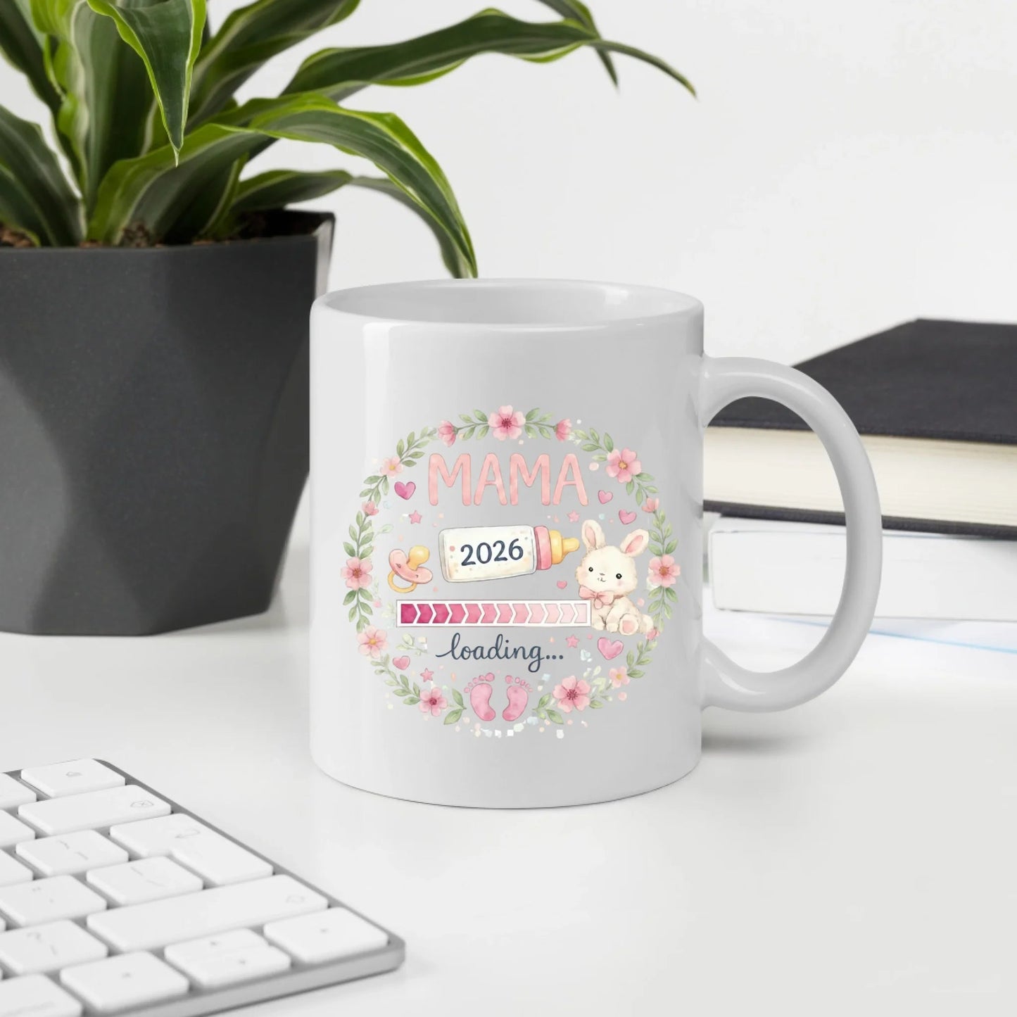 Keramik Tasse Schwangerschaft verkünden: Mama Loading... Little Mathilda Little Mathilda Keramik Tasse