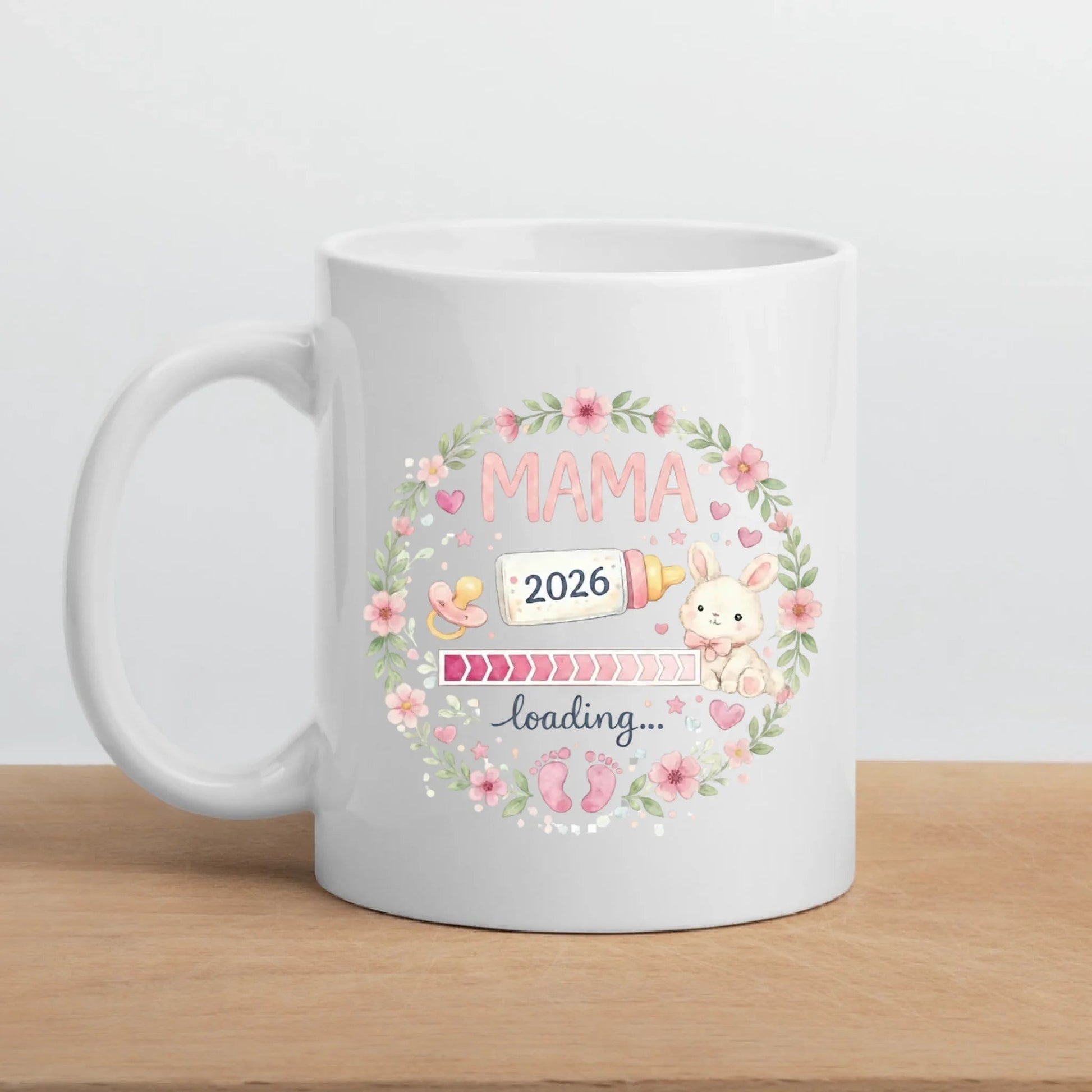 Keramik Tasse Schwangerschaft verkünden: Mama Loading... Little Mathilda Little Mathilda Keramik Tasse