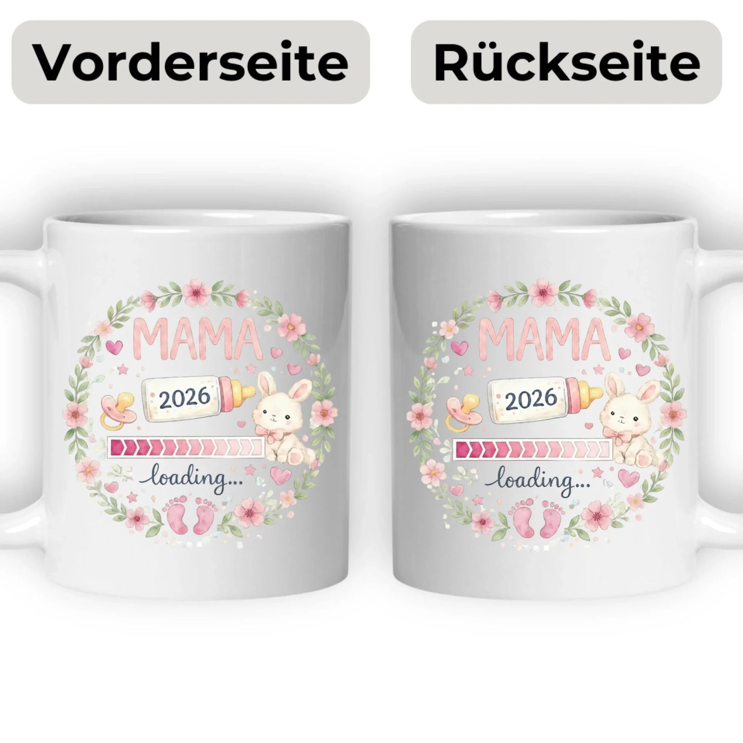 Keramik Tasse Schwangerschaft verkünden: Mama Loading... Little Mathilda Little Mathilda Keramik Tasse