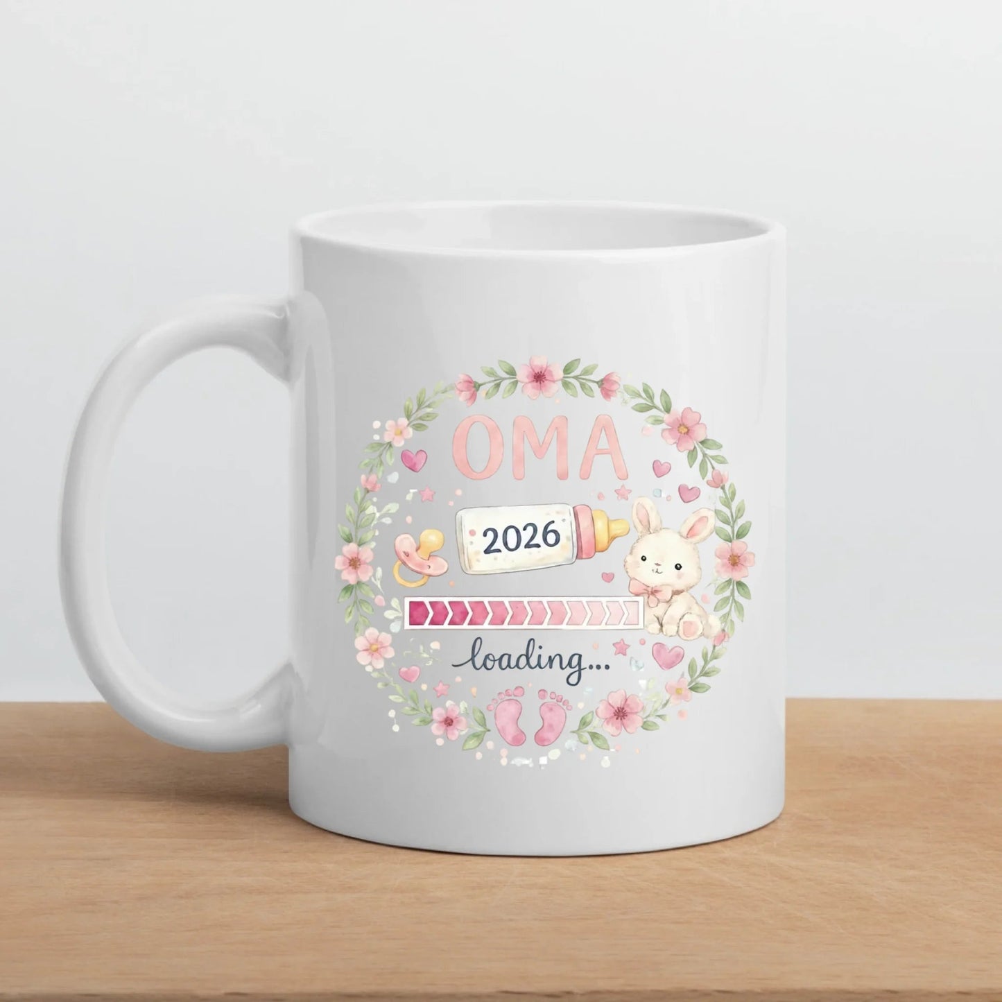 Keramik Tasse Schwangerschaft verkünden: Oma Loading... Little Mathilda Little Mathilda Keramik Tasse