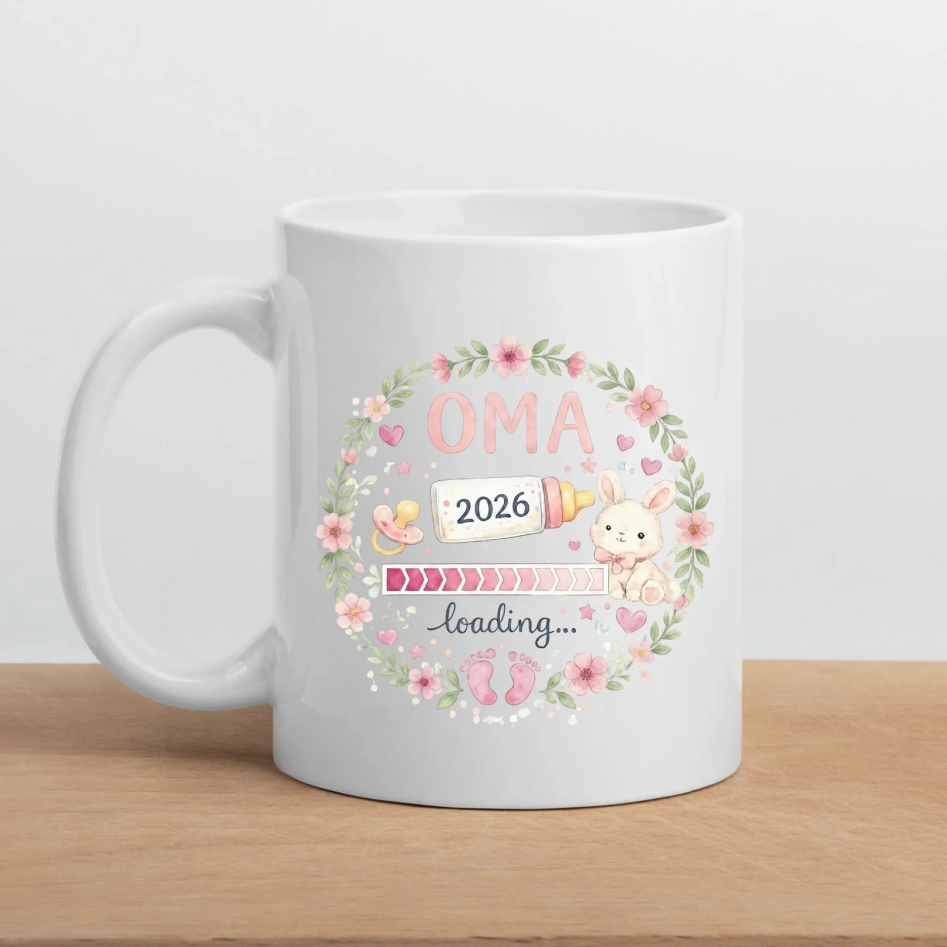 Keramik Tasse Schwangerschaft verkünden: Oma Loading... Little Mathilda Little Mathilda Keramik Tasse