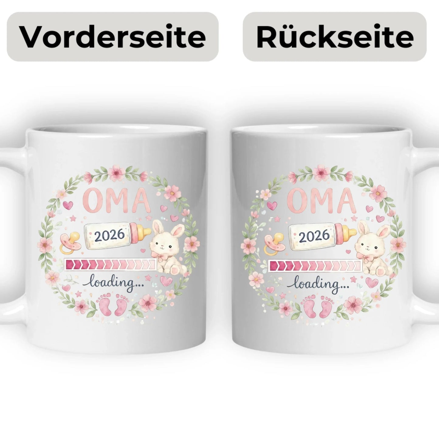Keramik Tasse Schwangerschaft verkünden: Oma Loading... Little Mathilda Little Mathilda Keramik Tasse