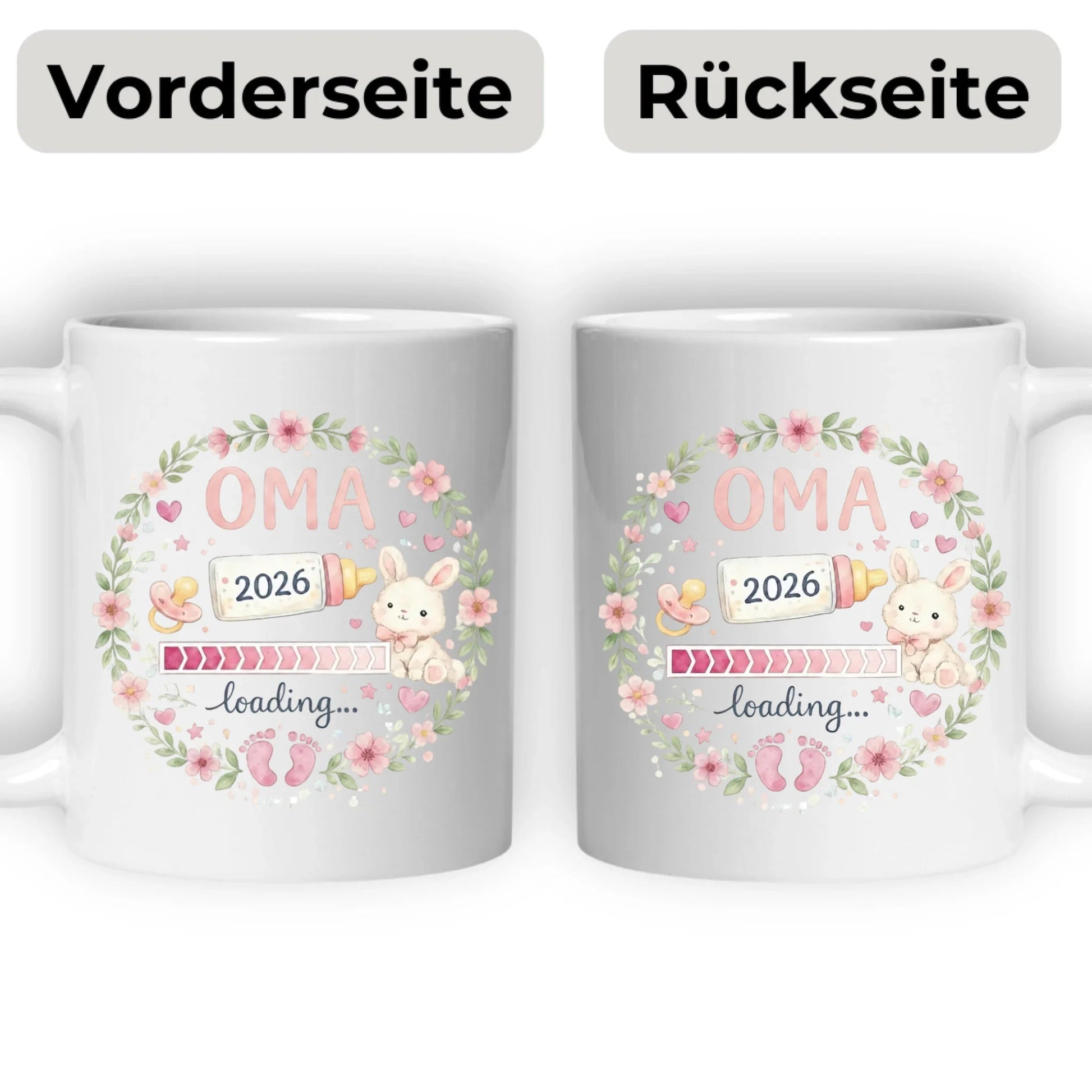 Keramik Tasse Schwangerschaft verkünden: Oma Loading... Little Mathilda Little Mathilda Keramik Tasse