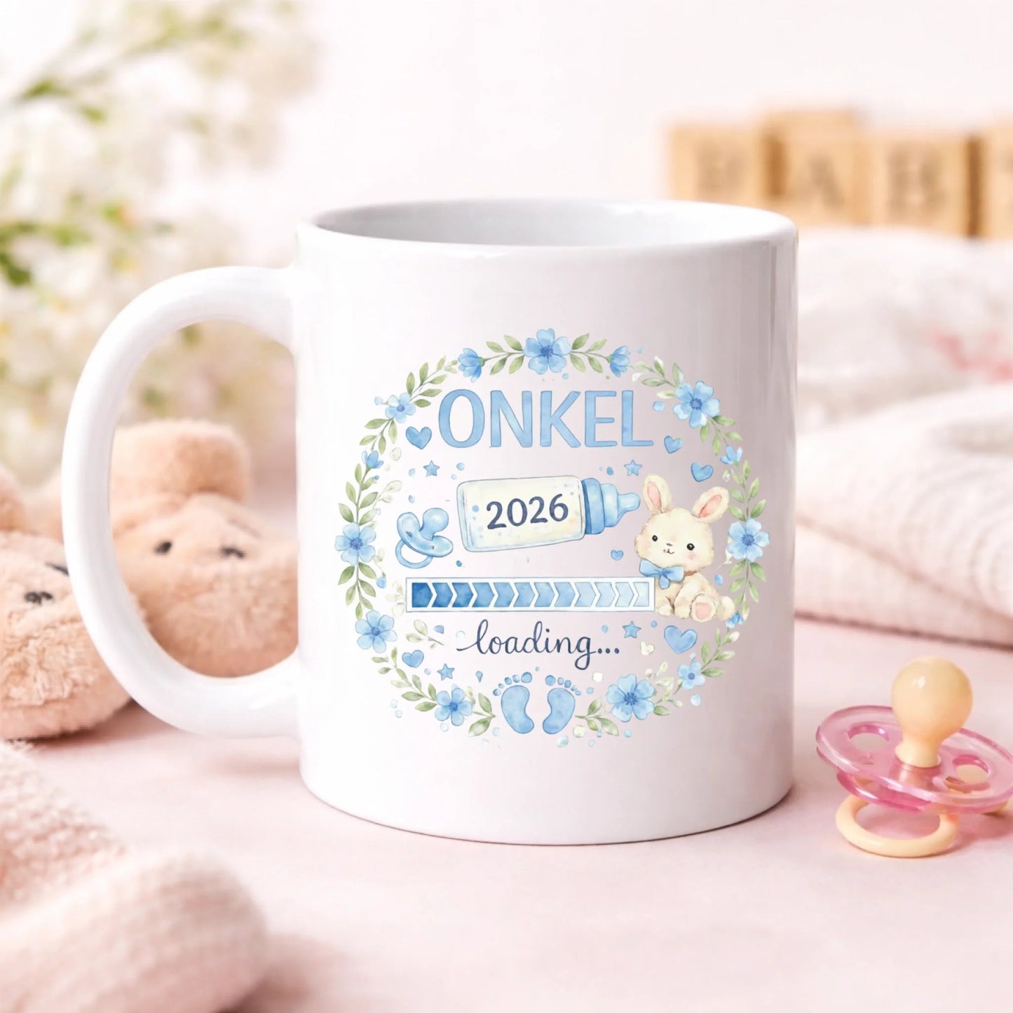 Keramik Tasse Schwangerschaft verkünden: Onkel Loading... Little Mathilda Little Mathilda Keramik Tasse