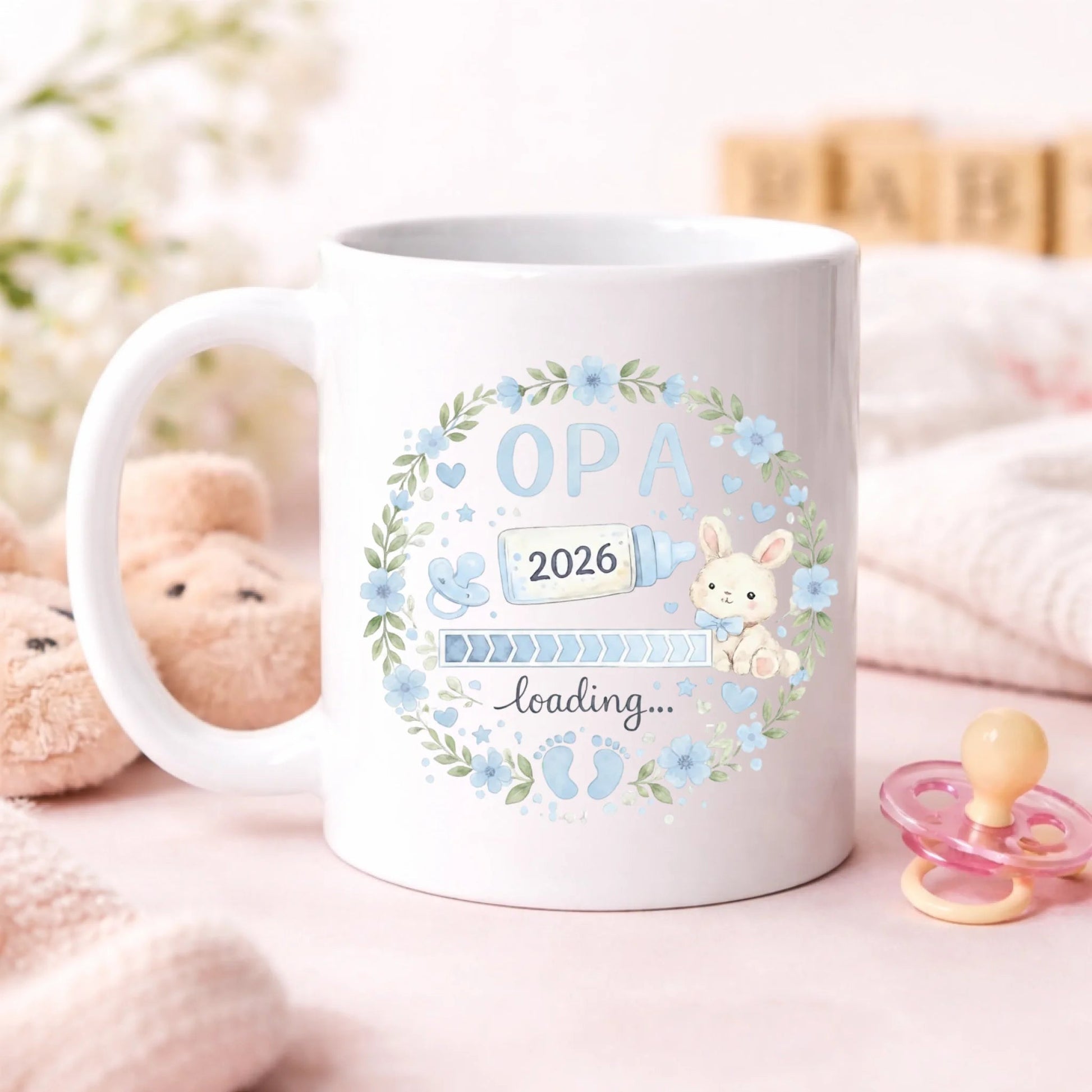 Keramik Tasse Schwangerschaft verkünden: Opa Loading... Little Mathilda Little Mathilda Keramik Tasse