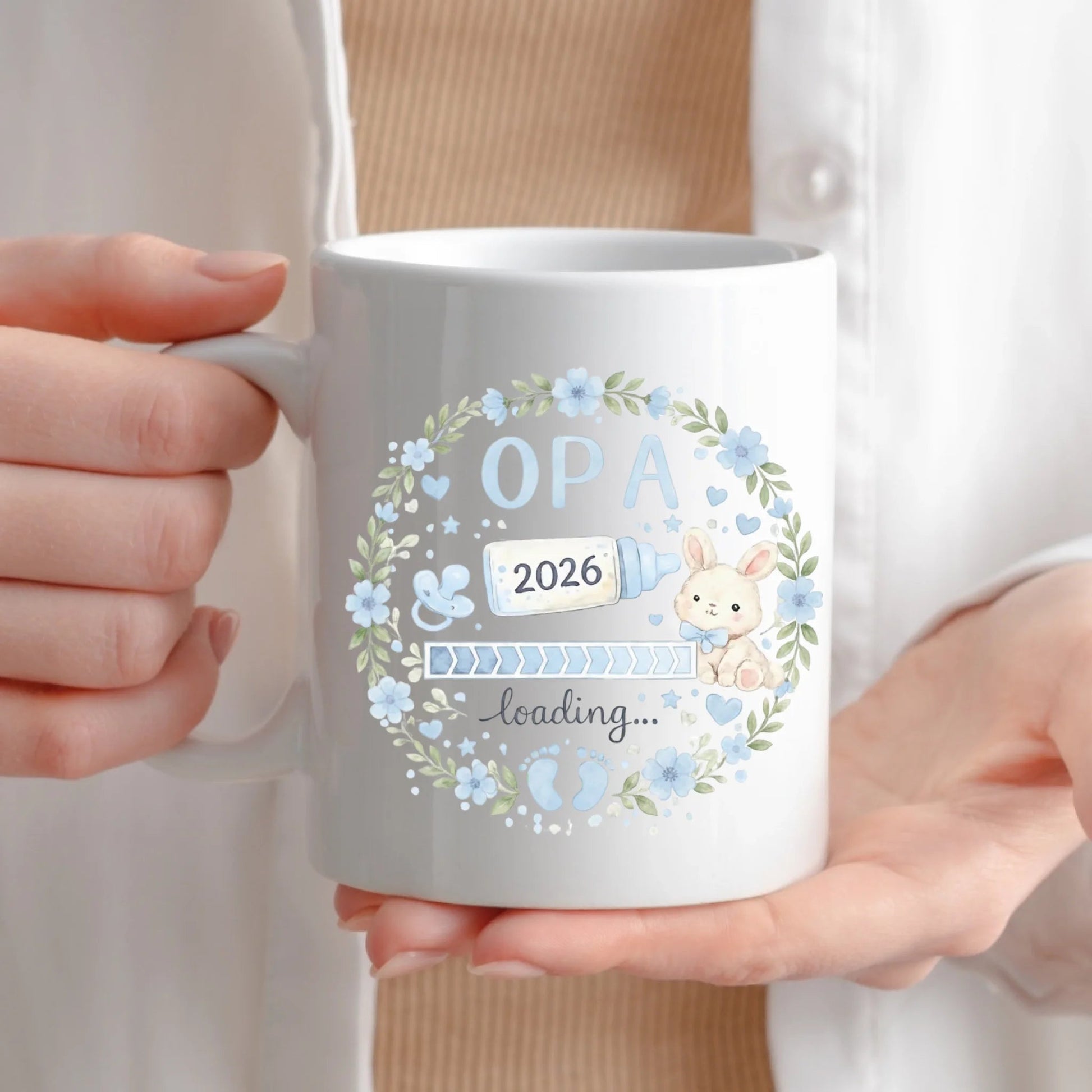 Keramik Tasse Schwangerschaft verkünden: Opa Loading... Little Mathilda Little Mathilda Keramik Tasse