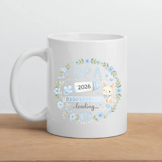 Keramik Tasse Schwangerschaft verkünden: Opa Loading... Little Mathilda Little Mathilda Keramik Tasse