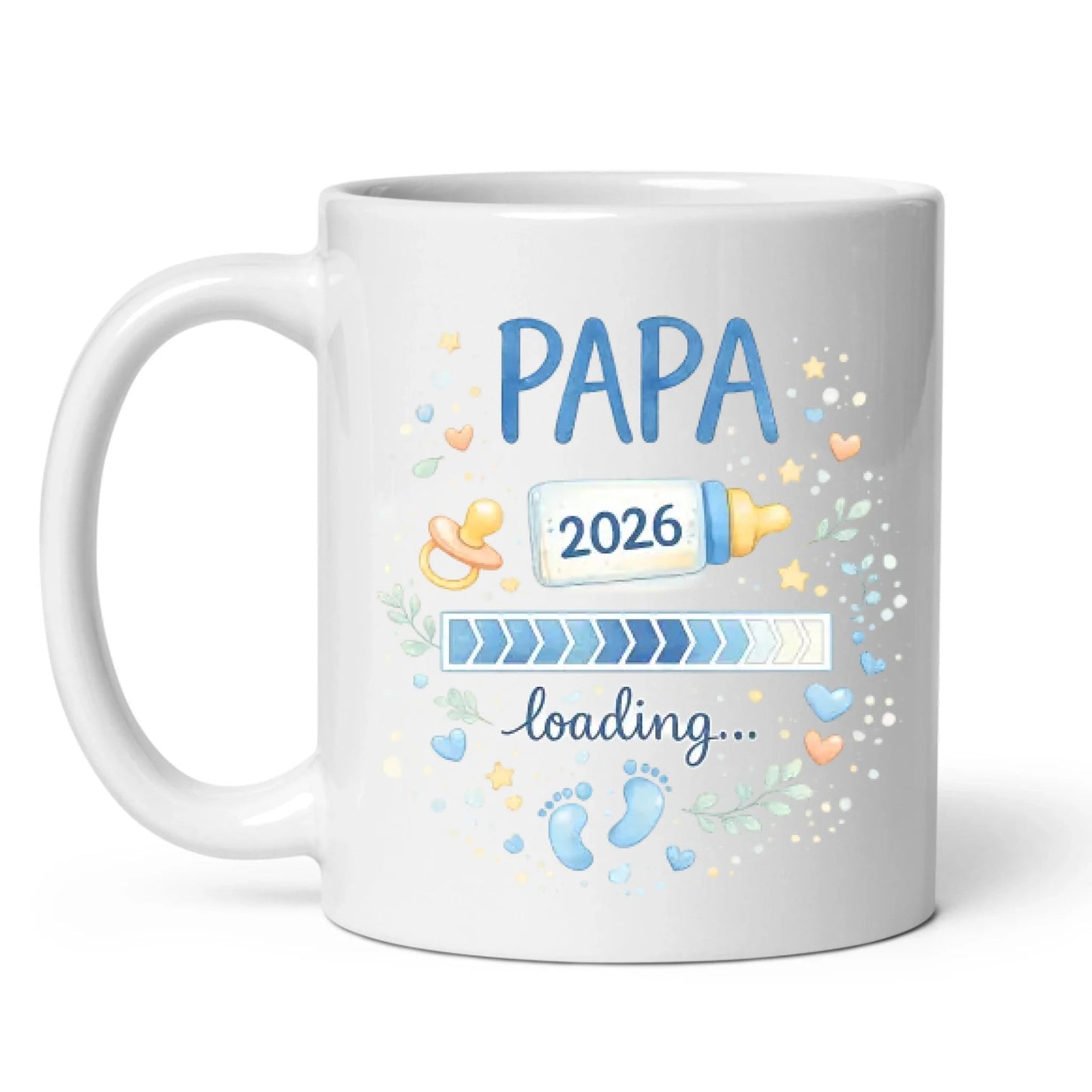 Keramik Tasse Schwangerschaft verkünden: Papa Loading... Little Mathilda Little Mathilda Keramik Tasse