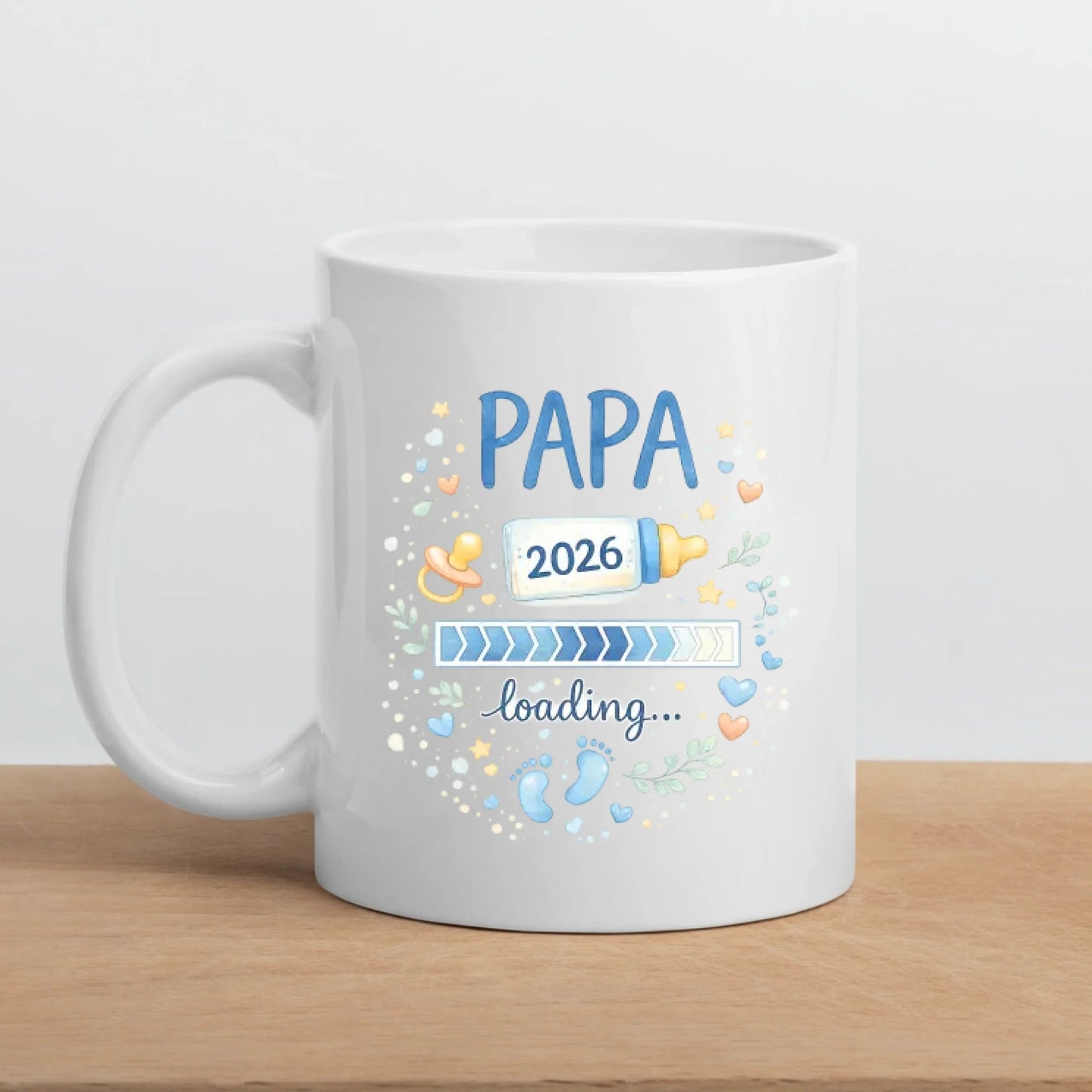 Keramik Tasse Schwangerschaft verkünden: Papa Loading... Little Mathilda Little Mathilda Keramik Tasse