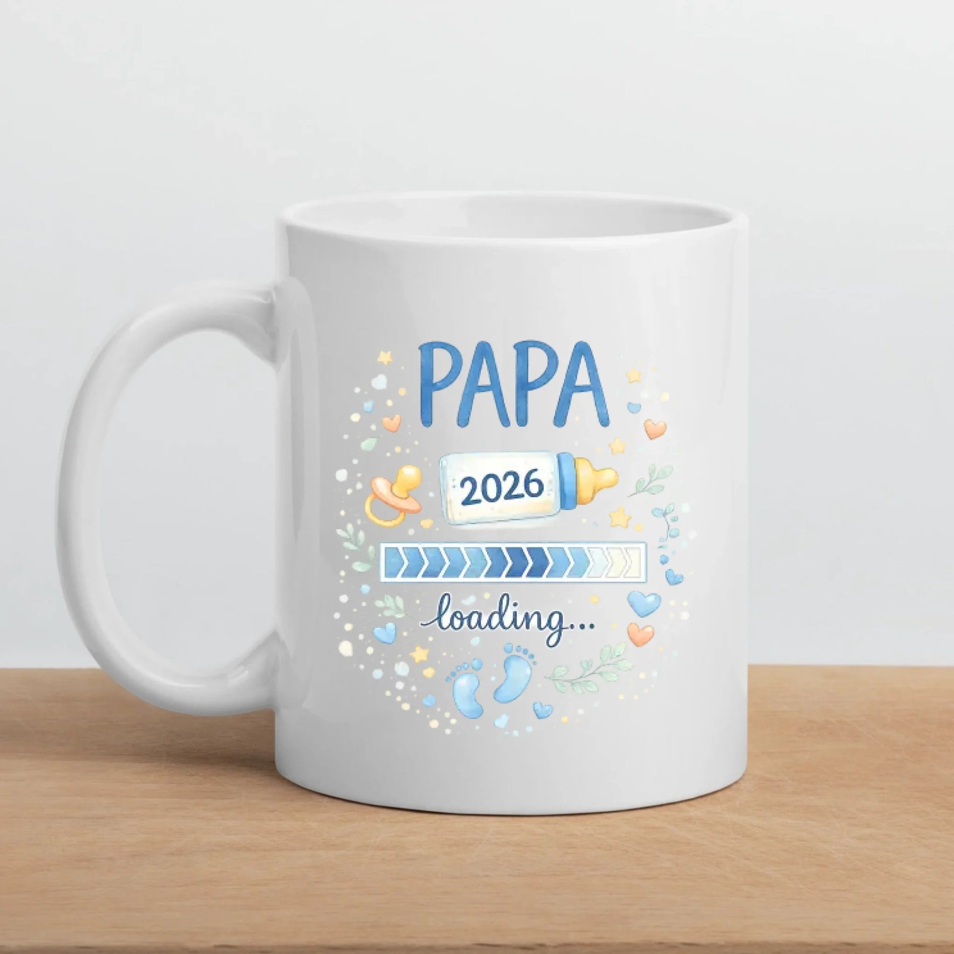 Keramik Tasse Schwangerschaft verkünden: Papa Loading... Little Mathilda Little Mathilda Keramik Tasse