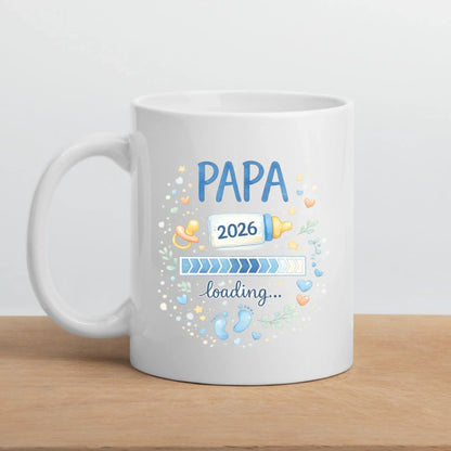 Keramik Tasse Schwangerschaft verkünden: Papa Loading... Little Mathilda Little Mathilda Keramik Tasse