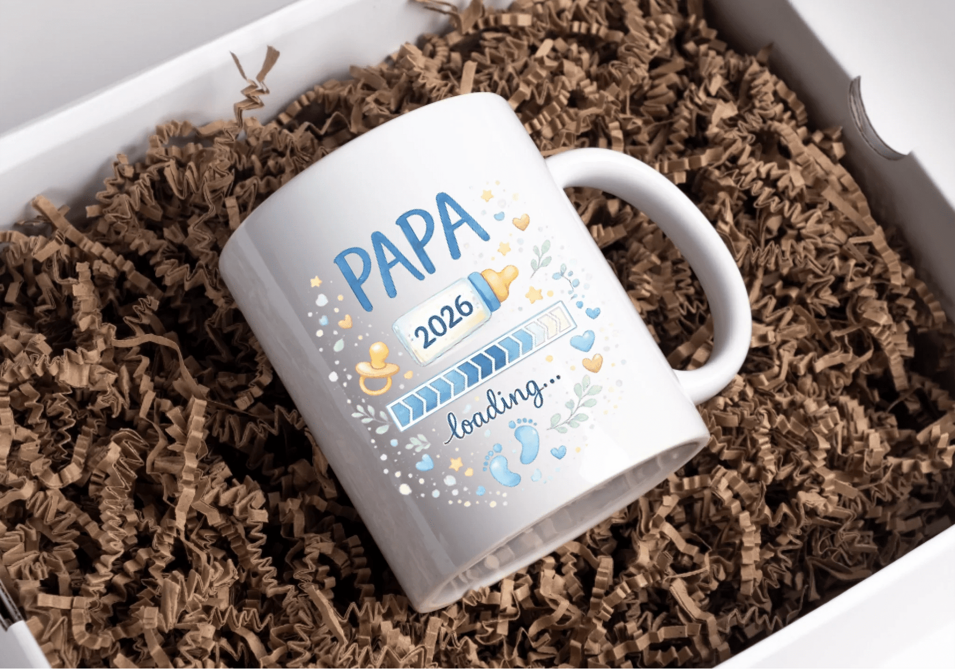 Keramik Tasse Schwangerschaft verkünden: Papa Loading... Little Mathilda Little Mathilda Keramik Tasse