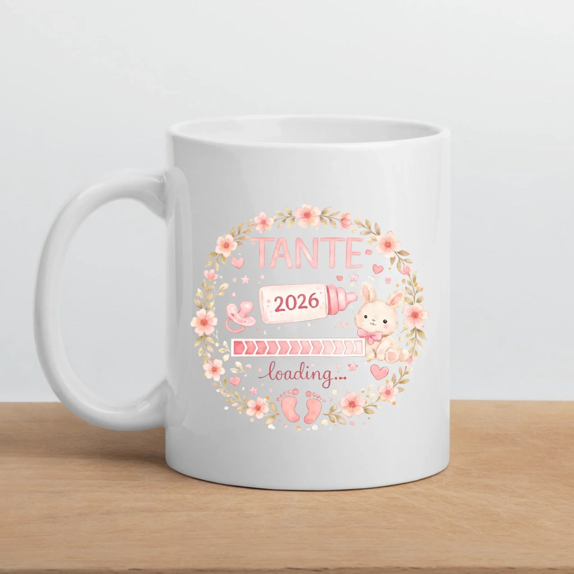 Keramik Tasse Schwangerschaft verkünden: Tante Loading... Little Mathilda Little Mathilda Keramik Tasse