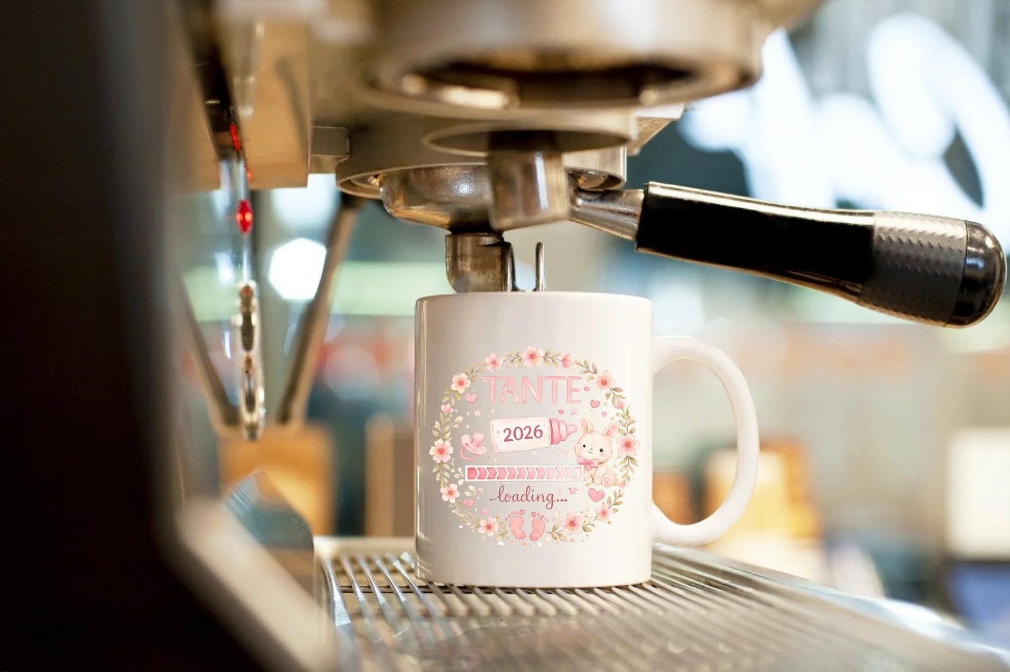 Keramik Tasse Schwangerschaft verkünden: Tante Loading... Little Mathilda Little Mathilda Keramik Tasse