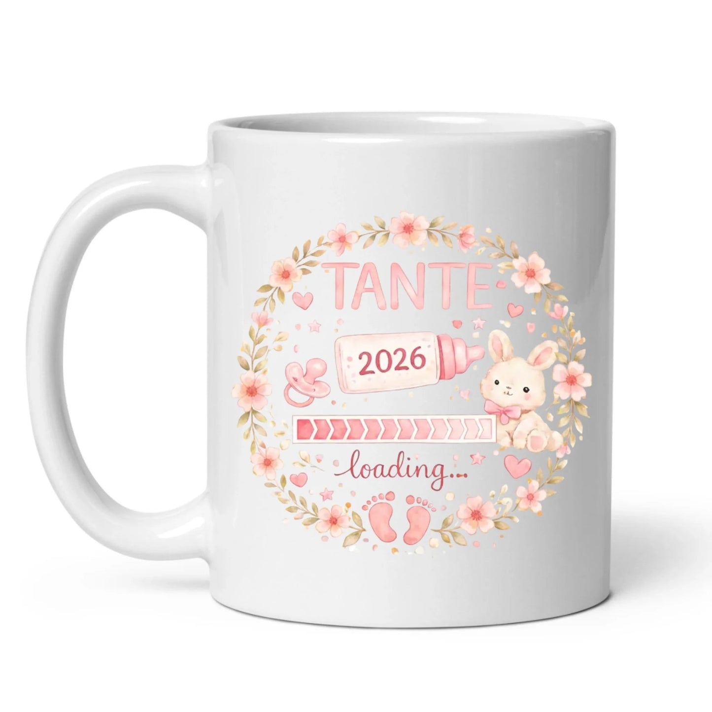 Keramik Tasse Schwangerschaft verkünden: Tante Loading... Little Mathilda Little Mathilda Keramik Tasse