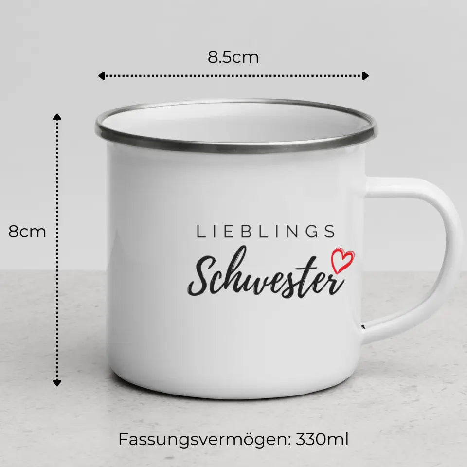 Lieblings Schwester Tasse – Geschenkidee für die beste Schwester Little Mathilda Little Mathilda Keramik Tasse