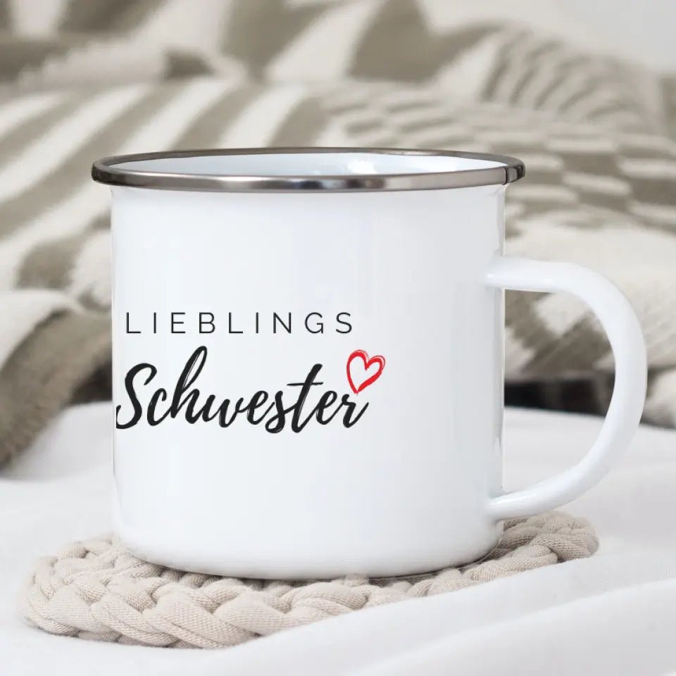 Lieblings Schwester Tasse – Geschenkidee für die beste Schwester Little Mathilda Little Mathilda Keramik Tasse