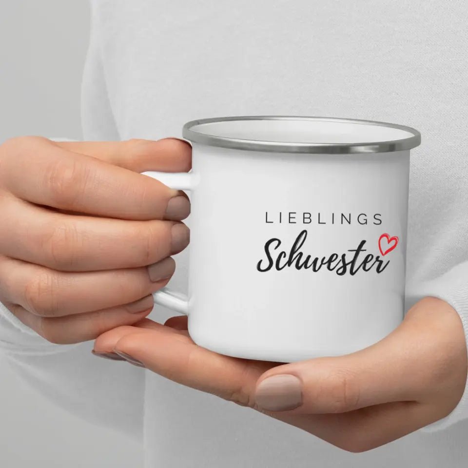 Lieblings Schwester Tasse – Geschenkidee für die beste Schwester Little Mathilda Little Mathilda Keramik Tasse