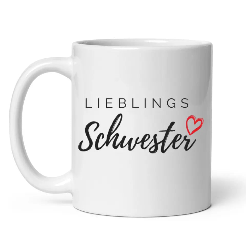 Lieblings Schwester Tasse – Geschenkidee für die beste Schwester Little Mathilda Little Mathilda Keramik Tasse