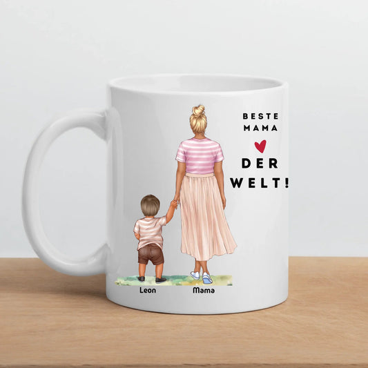 Mama Tasse: Personalisiert Mama Tasse mit Kind Little Mathilda Little Mathilda Keramik Tasse