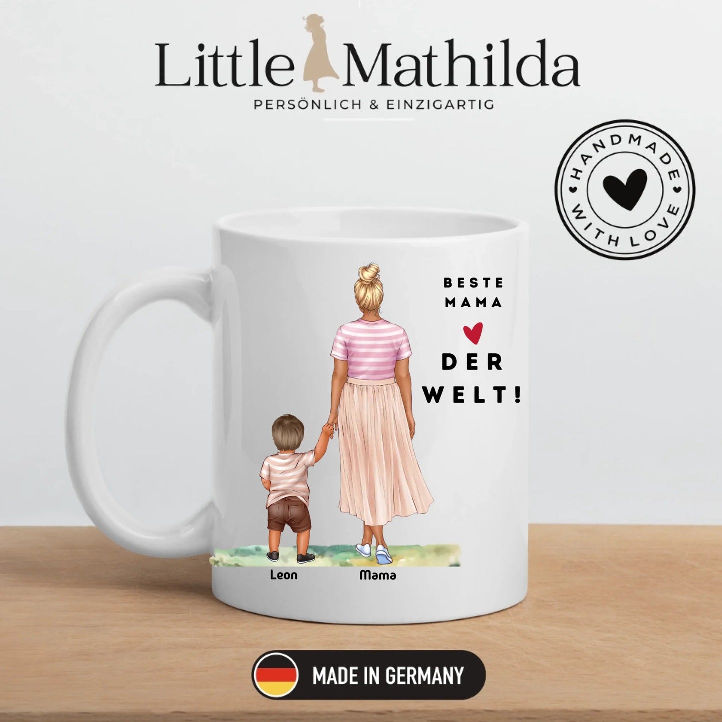 Mama Tasse: Personalisiert Mama Tasse mit Kind Little Mathilda Little Mathilda Keramik Tasse