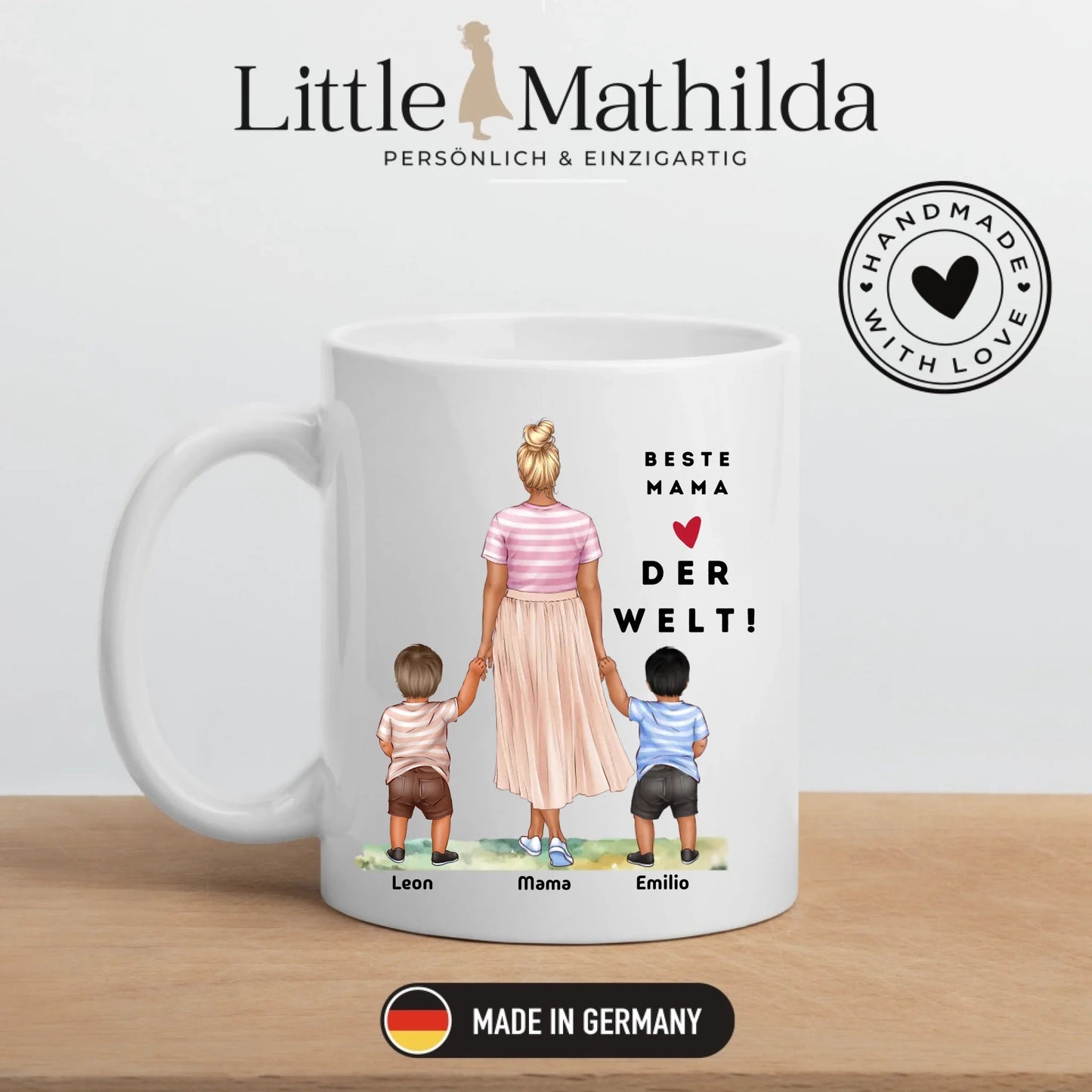 Mama Tasse: Personalisiert Mama Tasse mit Kind Little Mathilda Little Mathilda Keramik Tasse