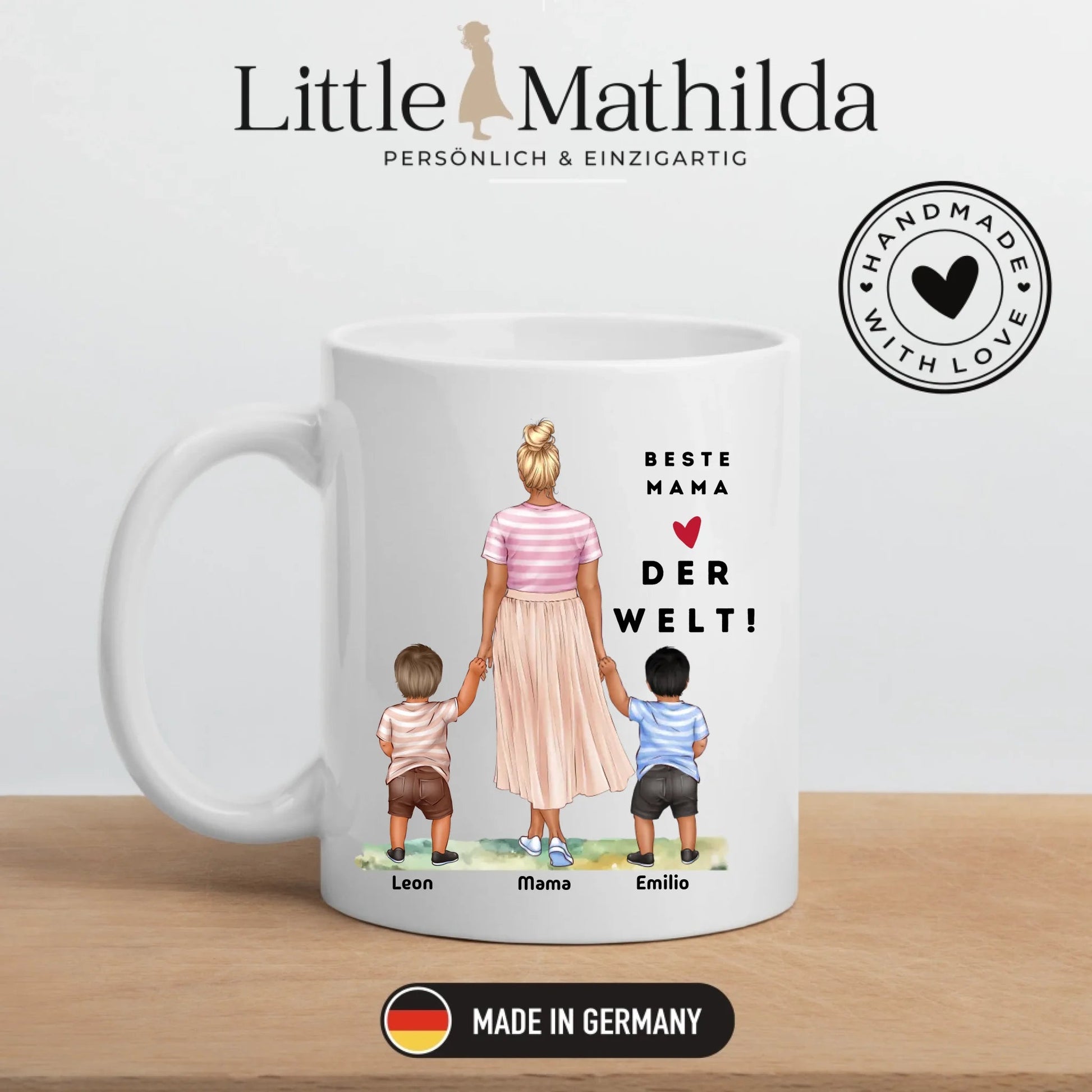 Mama Tasse: Personalisiert Mama Tasse mit Kind Little Mathilda Little Mathilda Keramik Tasse