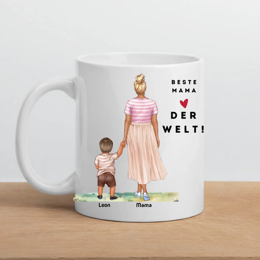 Mama Tasse: Personalisiert Mama Tasse mit Kind Little Mathilda Little Mathilda Keramik Tasse