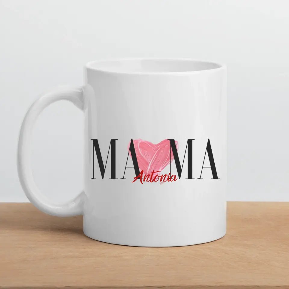 Mama Tasse personalisiert mit Namen der Kinder Little Mathilda Little Mathilda Keramik Tasse