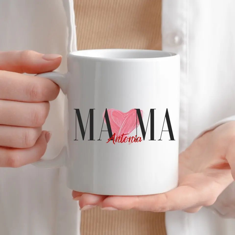 Mama Tasse personalisiert mit Namen der Kinder Little Mathilda Little Mathilda Keramik Tasse