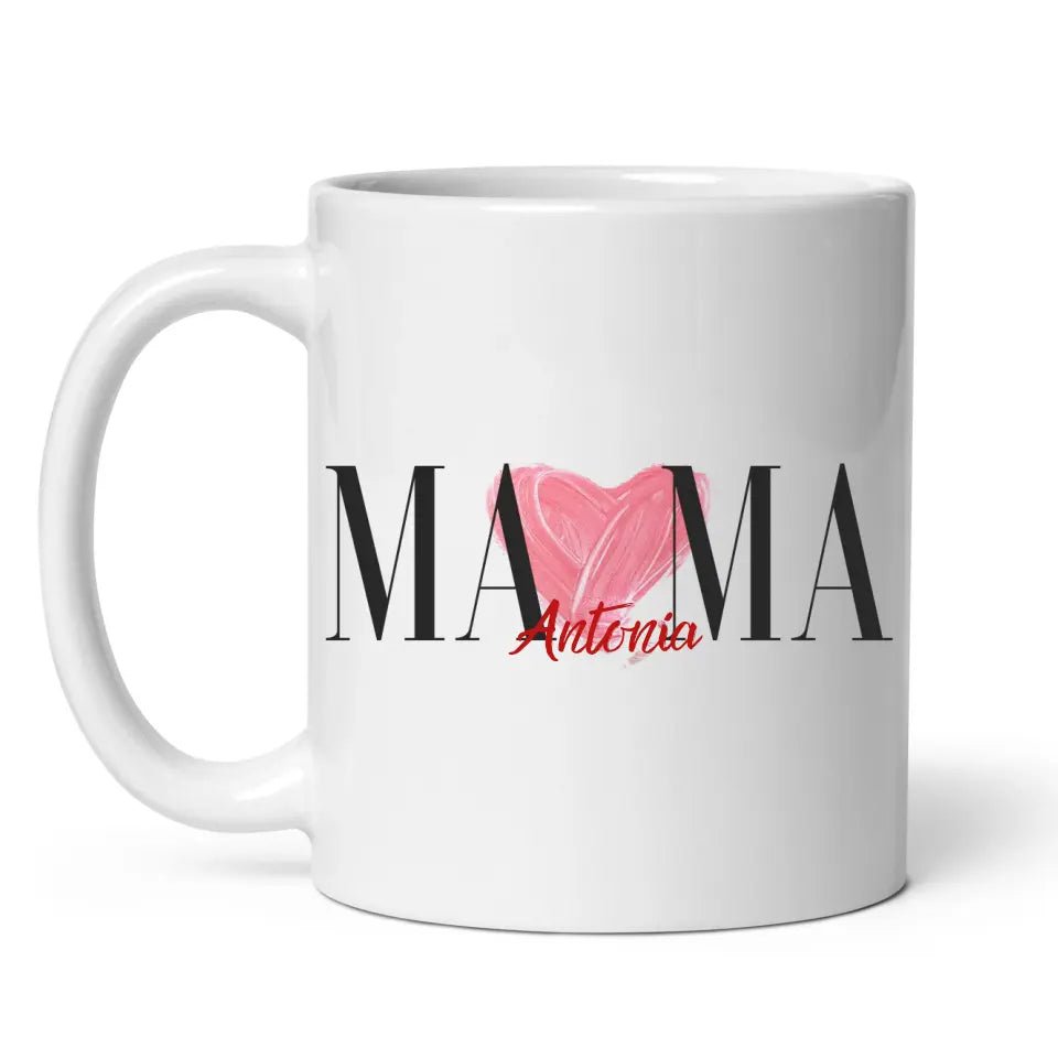 Mama Tasse personalisiert mit Namen der Kinder Little Mathilda Little Mathilda Keramik Tasse
