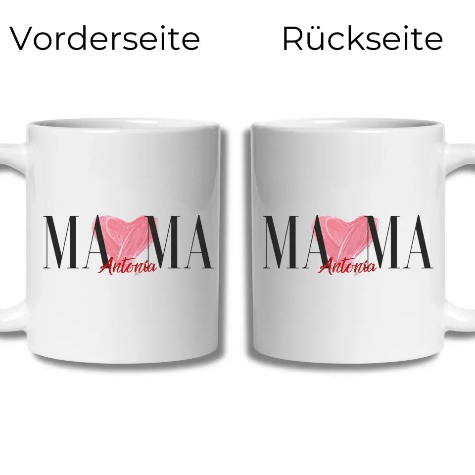 Mama Tasse personalisiert mit Namen der Kinder Little Mathilda Little Mathilda Keramik Tasse