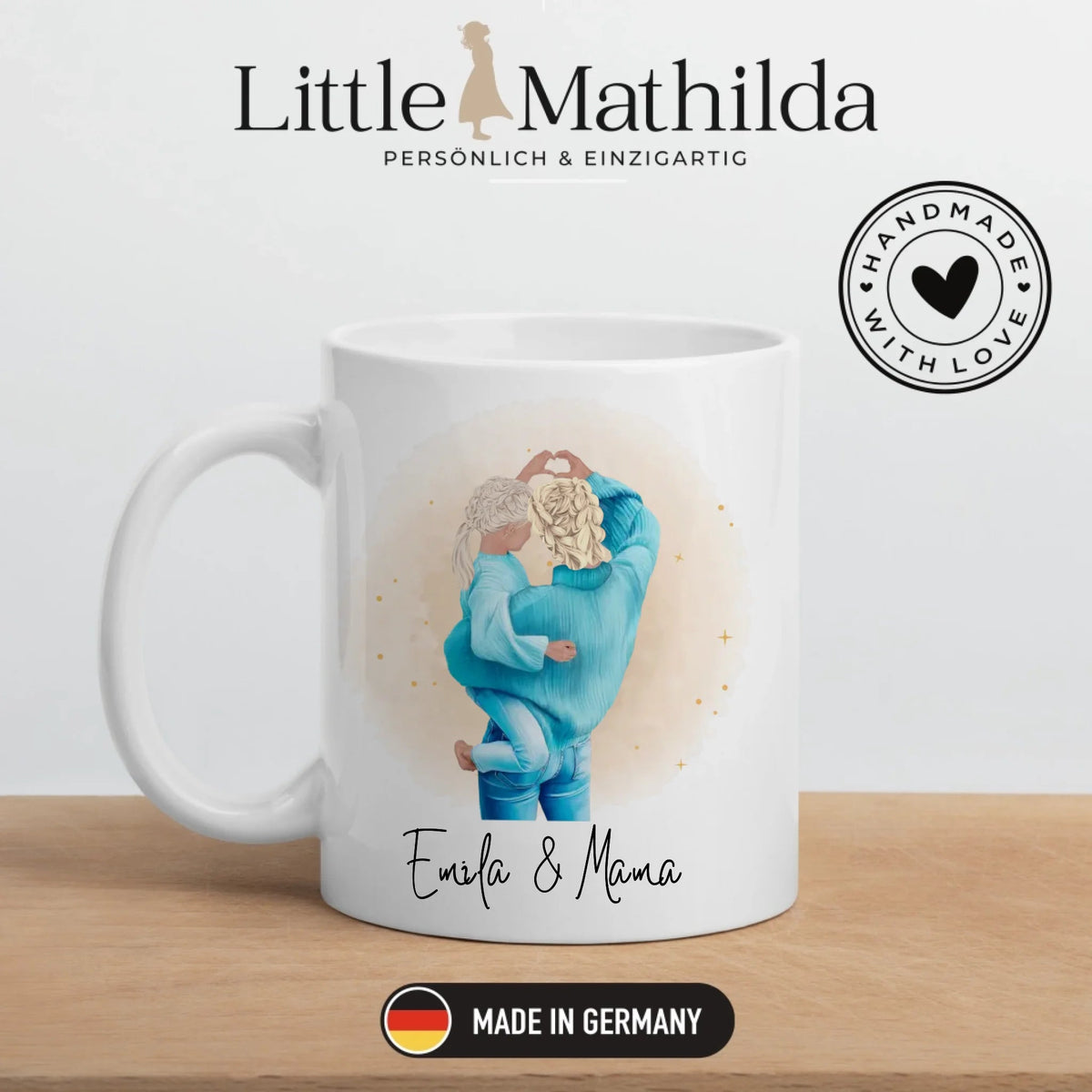 Mama & Tochter Tasse personalisiert mit Namen Little Mathilda Little Mathilda Keramik Tasse