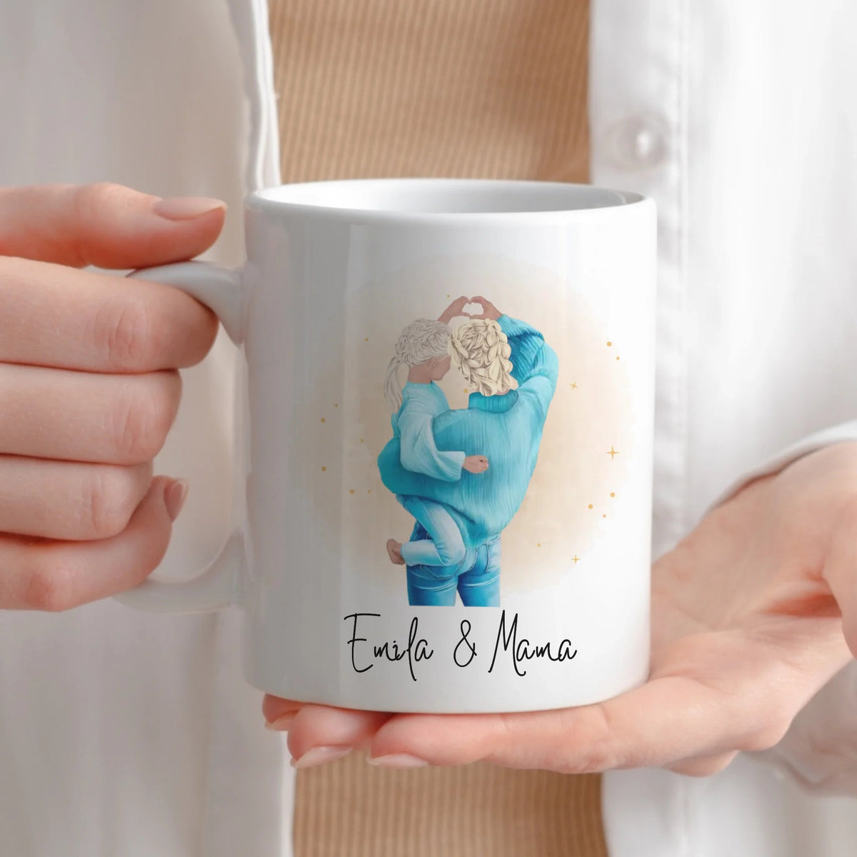 Mama & Tochter Tasse personalisiert mit Namen Little Mathilda Little Mathilda Keramik Tasse
