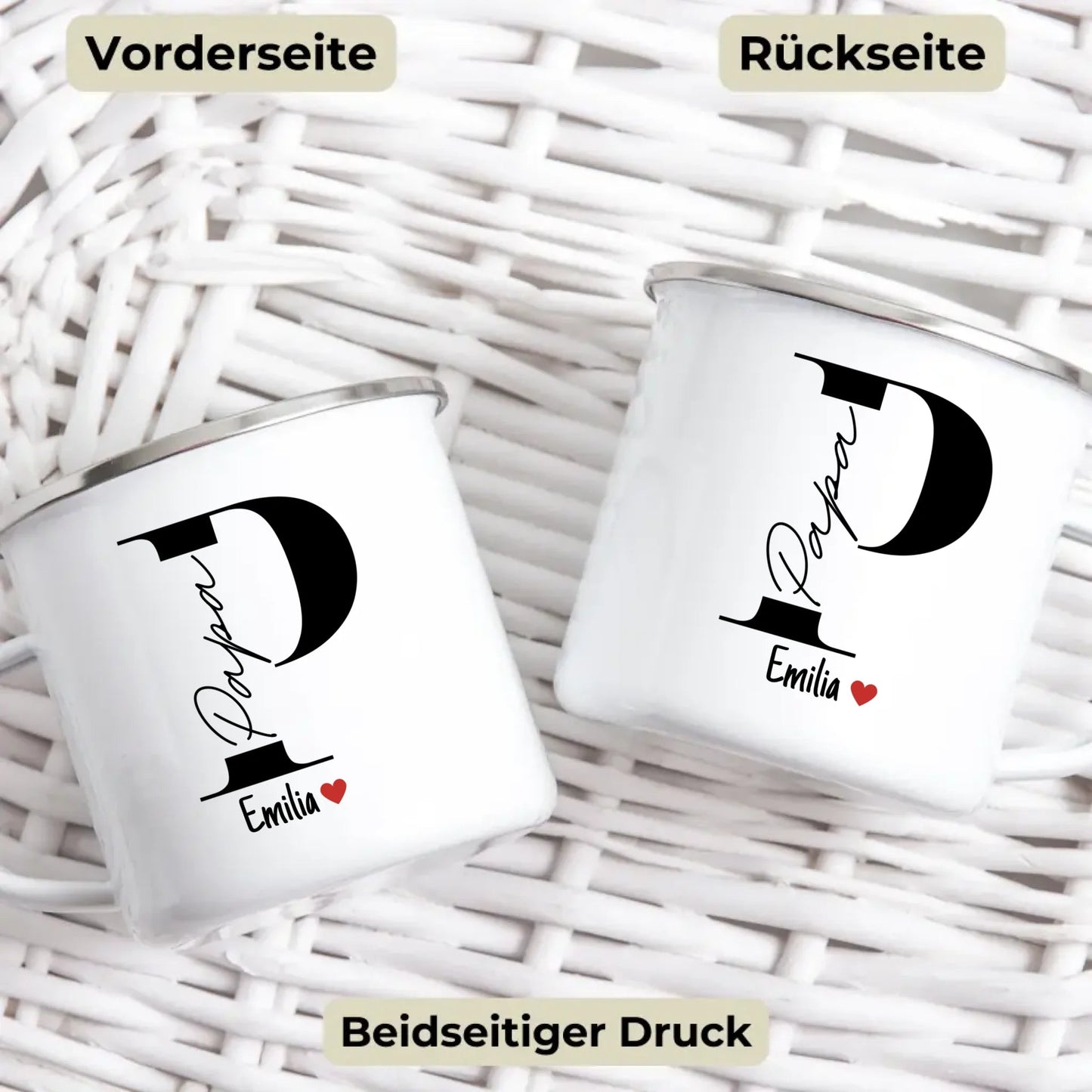 Papa Tasse mit Namen der Kinder Little Mathilda Little Mathilda Keramik Tasse