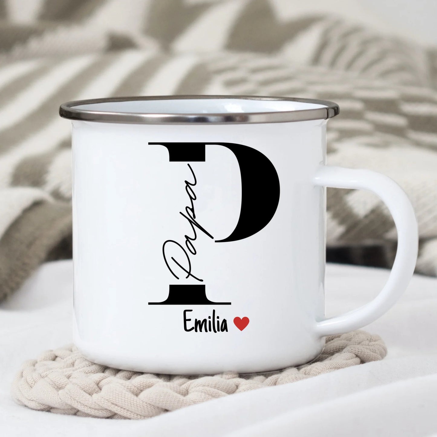 Papa Tasse mit Namen der Kinder Little Mathilda Little Mathilda Keramik Tasse