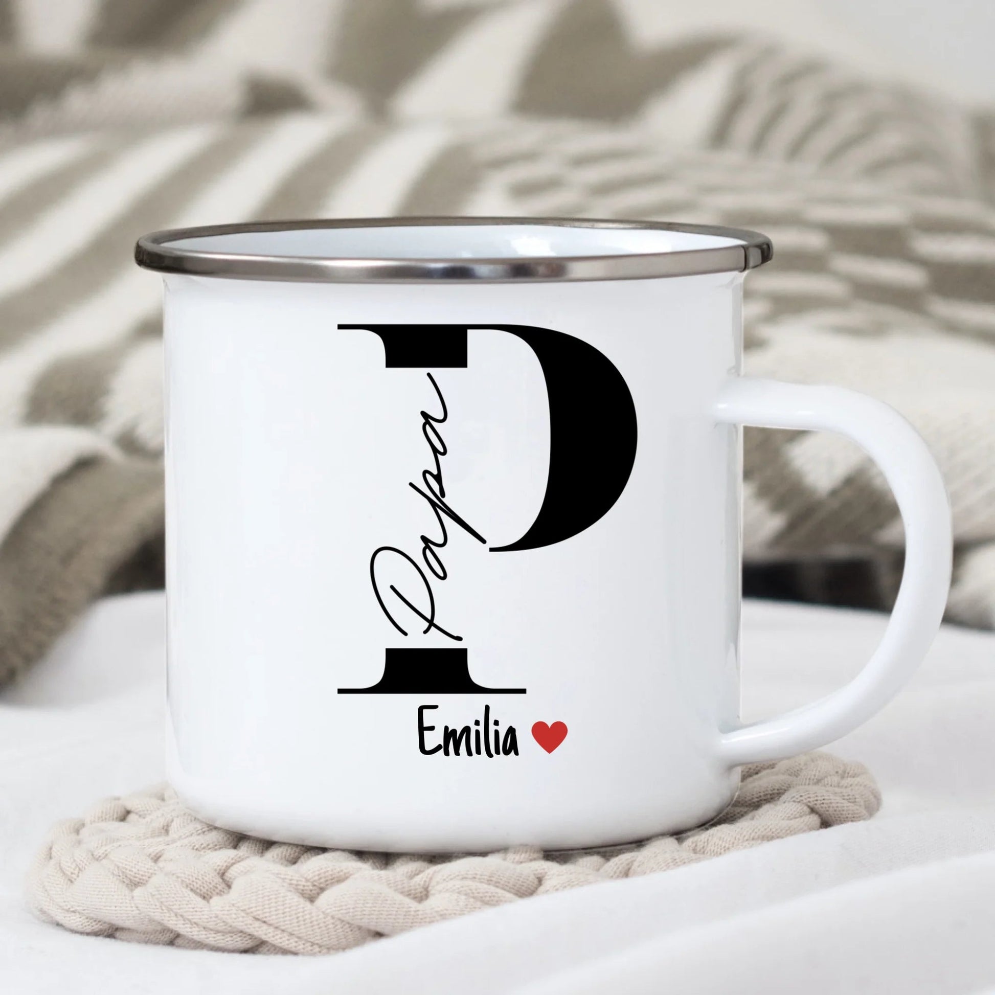 Papa Tasse mit Namen der Kinder Little Mathilda Little Mathilda Keramik Tasse