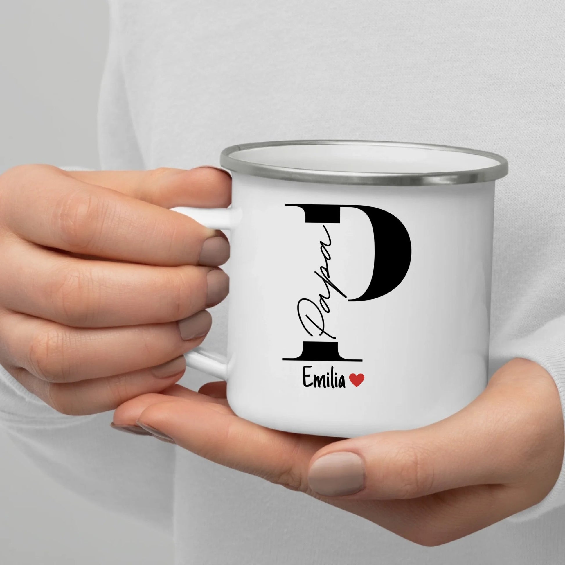 Papa Tasse mit Namen der Kinder Little Mathilda Little Mathilda Keramik Tasse