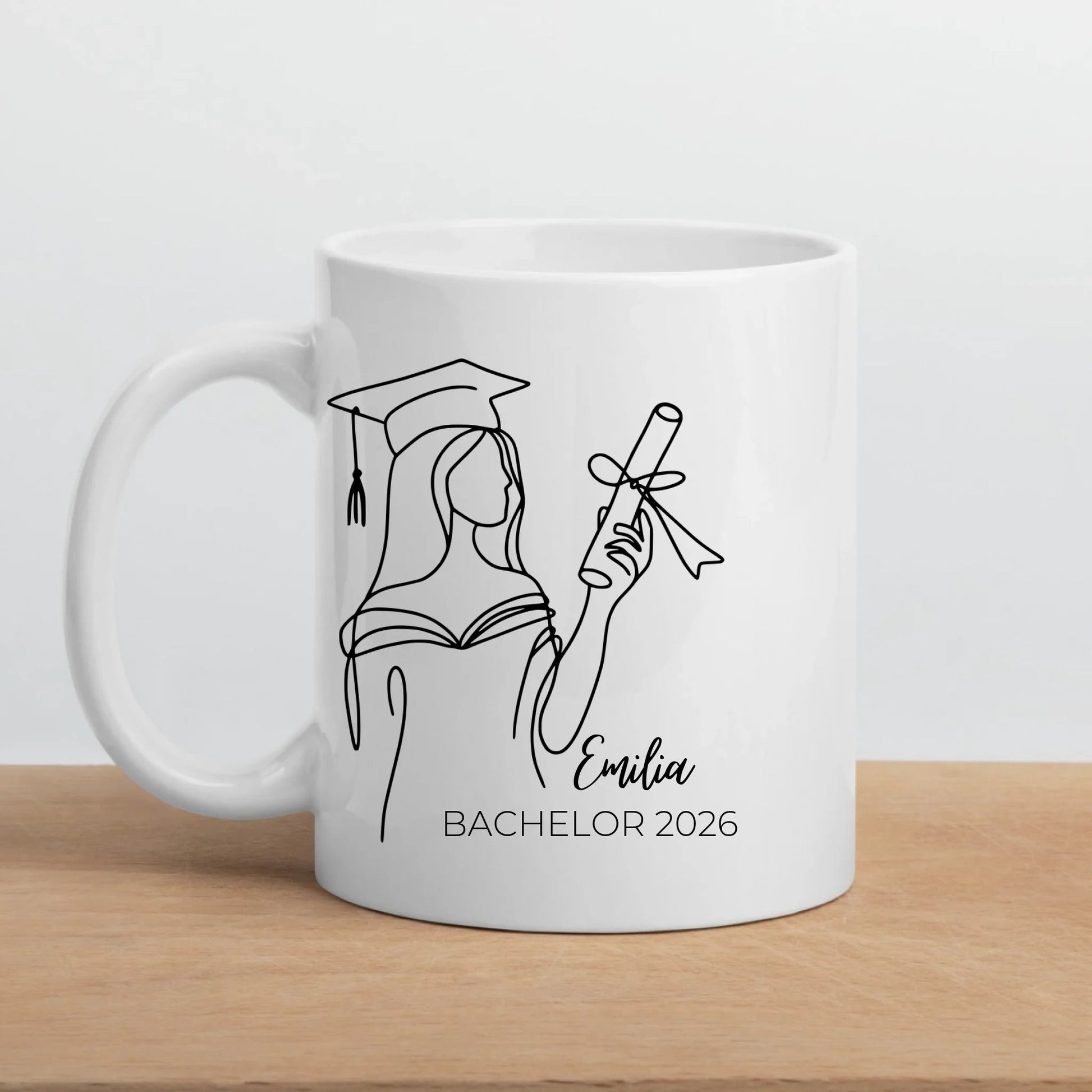 Personalisierte Abschluss - Tasse 2025 mit Namen – Erinnerungsstück zum Abschluss Little Mathilda Little Mathilda Keramik Tasse