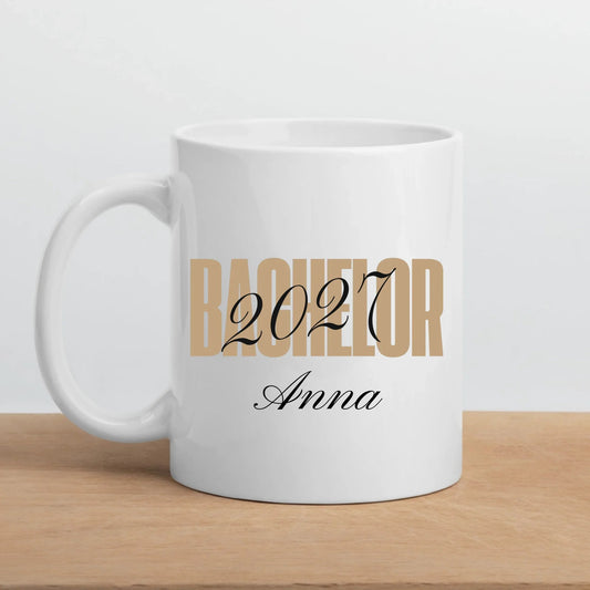 Personalisierte Bachelor Tasse mit Namen & Wunschjahr – Geschenk zum Bachelorabschluss Little Mathilda Little Mathilda Keramik Tasse
