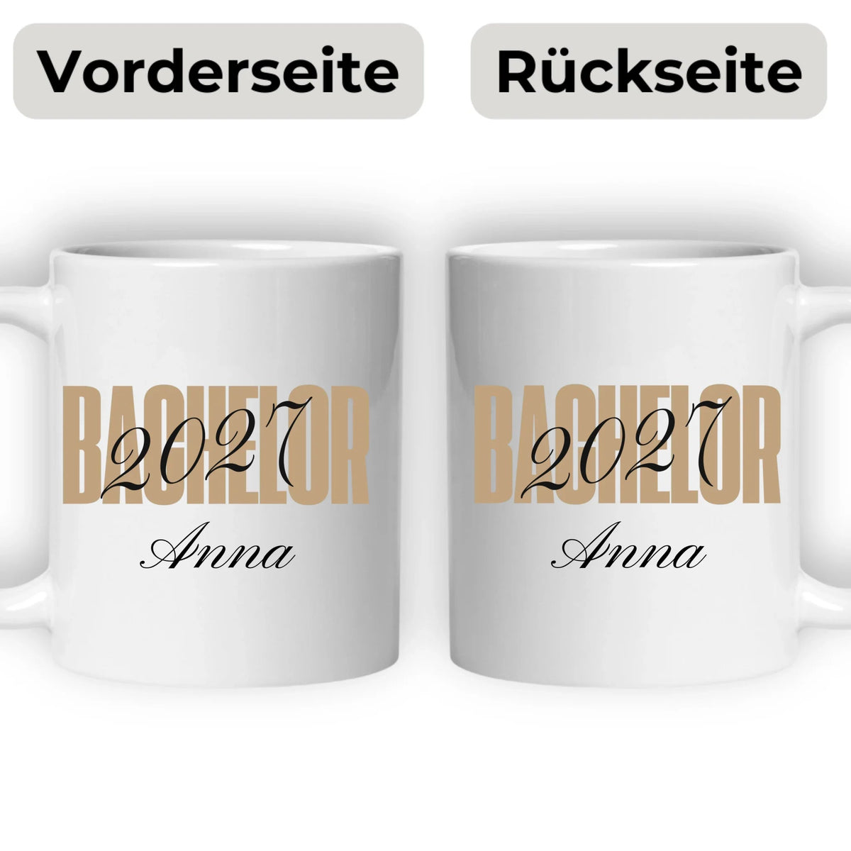 Personalisierte Bachelor Tasse mit Namen & Wunschjahr – Geschenk zum Bachelorabschluss Little Mathilda Little Mathilda Keramik Tasse