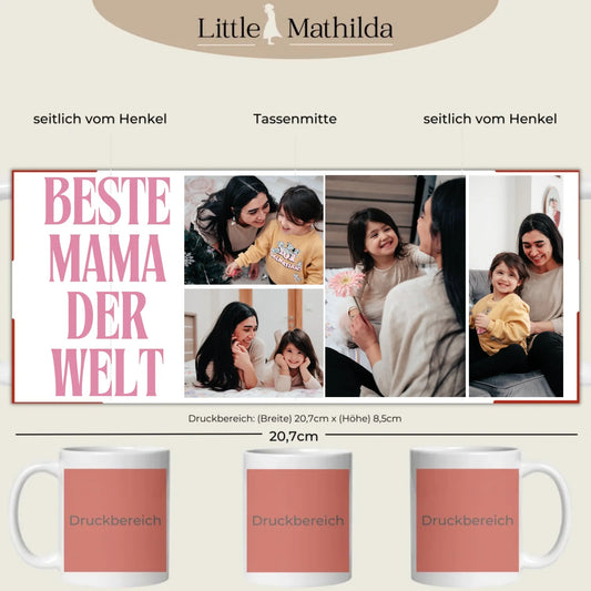 Personalisierte Keramik Tasse Druckbereich 360 Grad