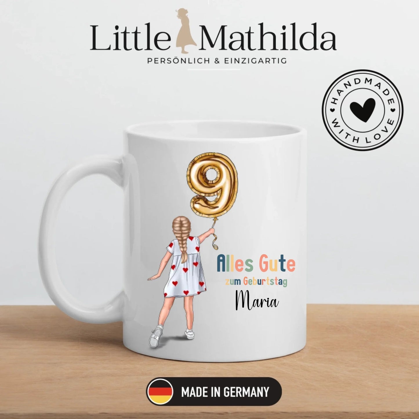 Personalisierte Geburtstagstasse für Mädchen Little Mathilda Little Mathilda Keramik Tasse