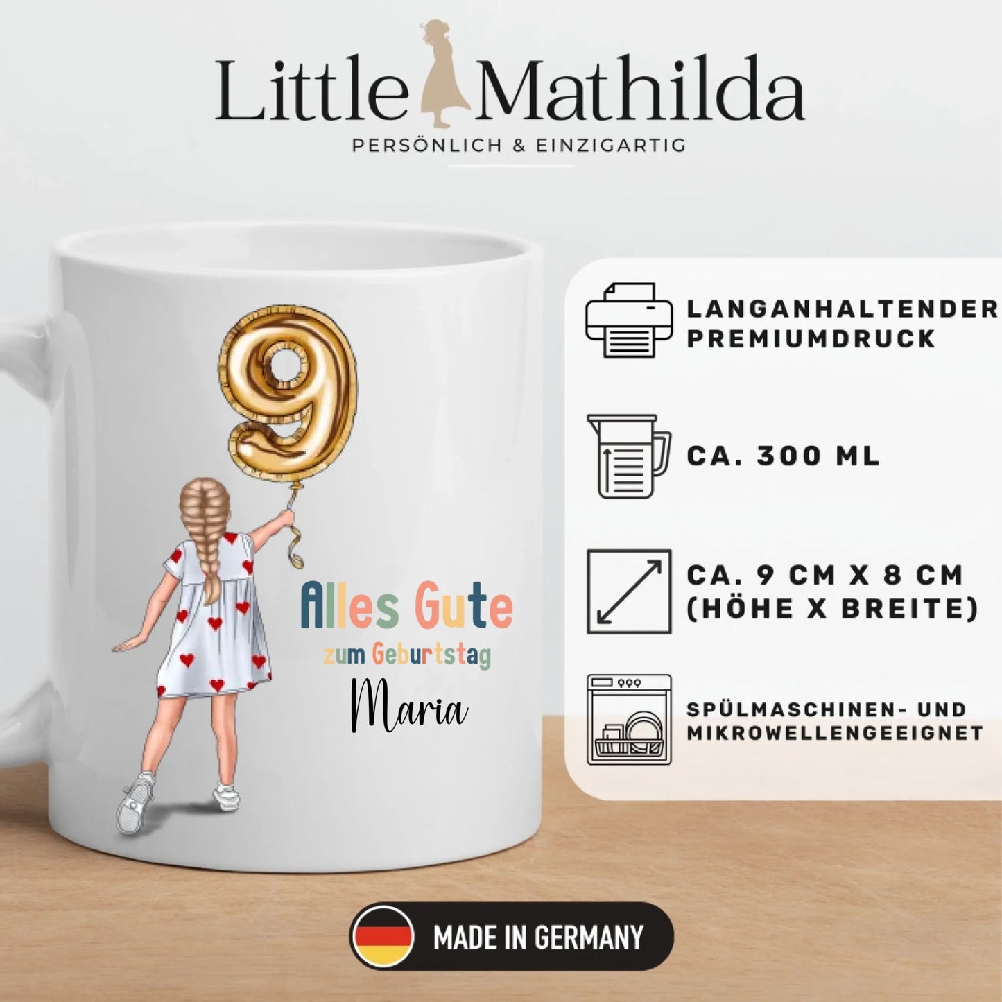 Personalisierte Geburtstagstasse für Mädchen Little Mathilda Little Mathilda Keramik Tasse