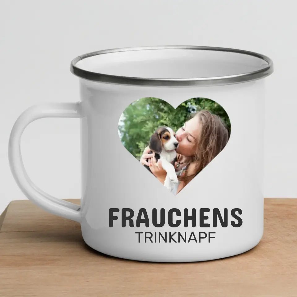 Personalisierte Geschenktasse für Hundebesitzer mit Foto "Frauchens Trinknapf" Little Mathilda Little Mathilda Keramik Tasse