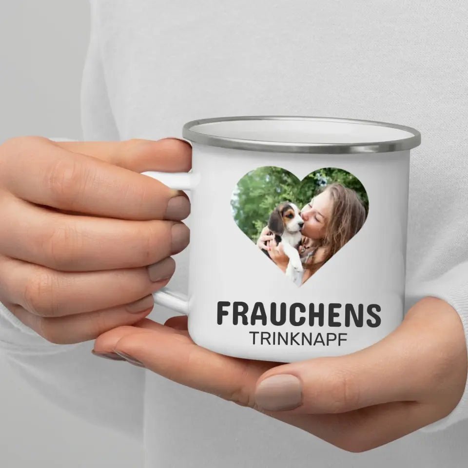 Personalisierte Geschenktasse für Hundebesitzer mit Foto "Frauchens Trinknapf" Little Mathilda Little Mathilda Keramik Tasse