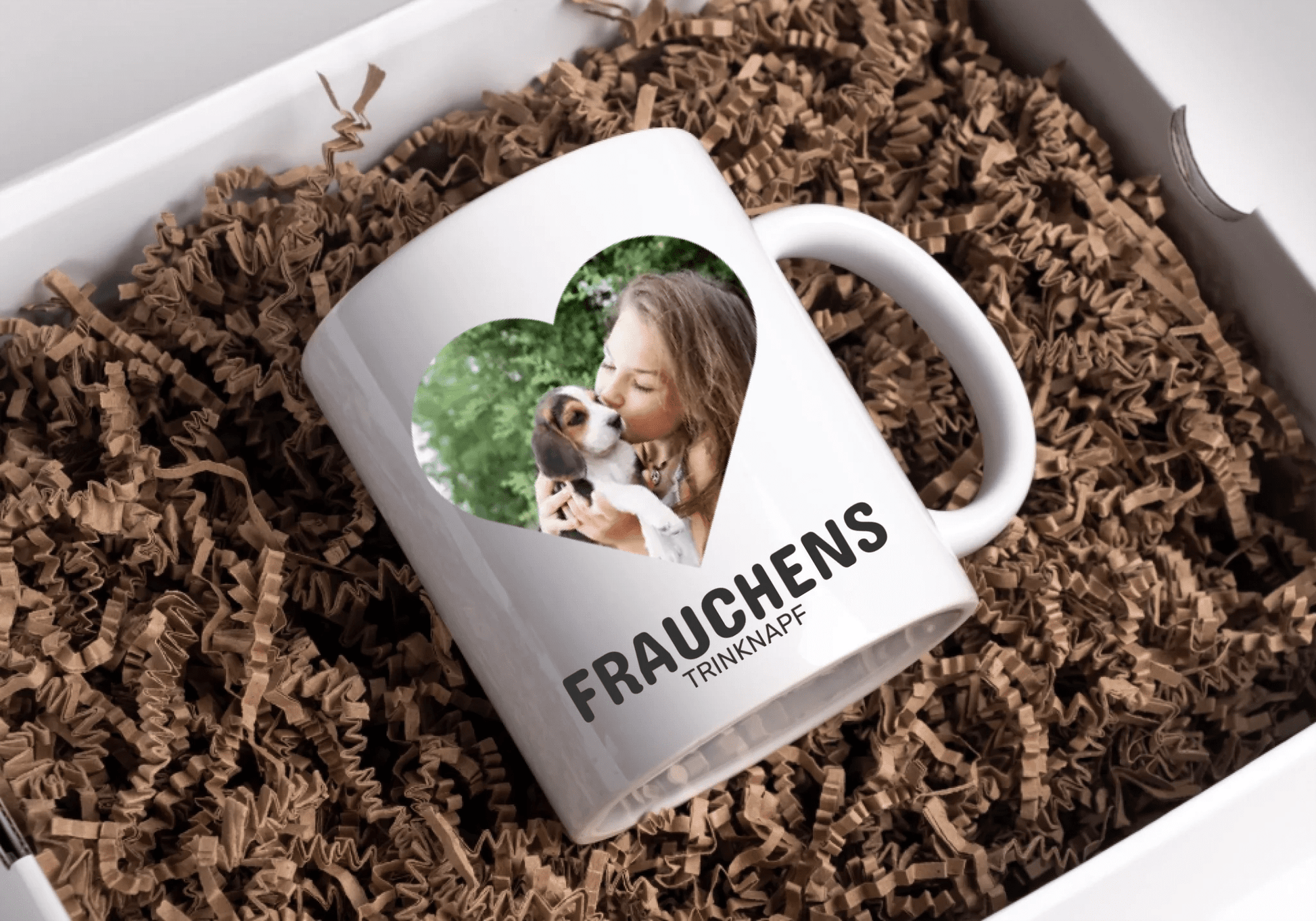Personalisierte Geschenktasse für Hundebesitzer mit Foto "Frauchens Trinknapf" Little Mathilda Little Mathilda Keramik Tasse