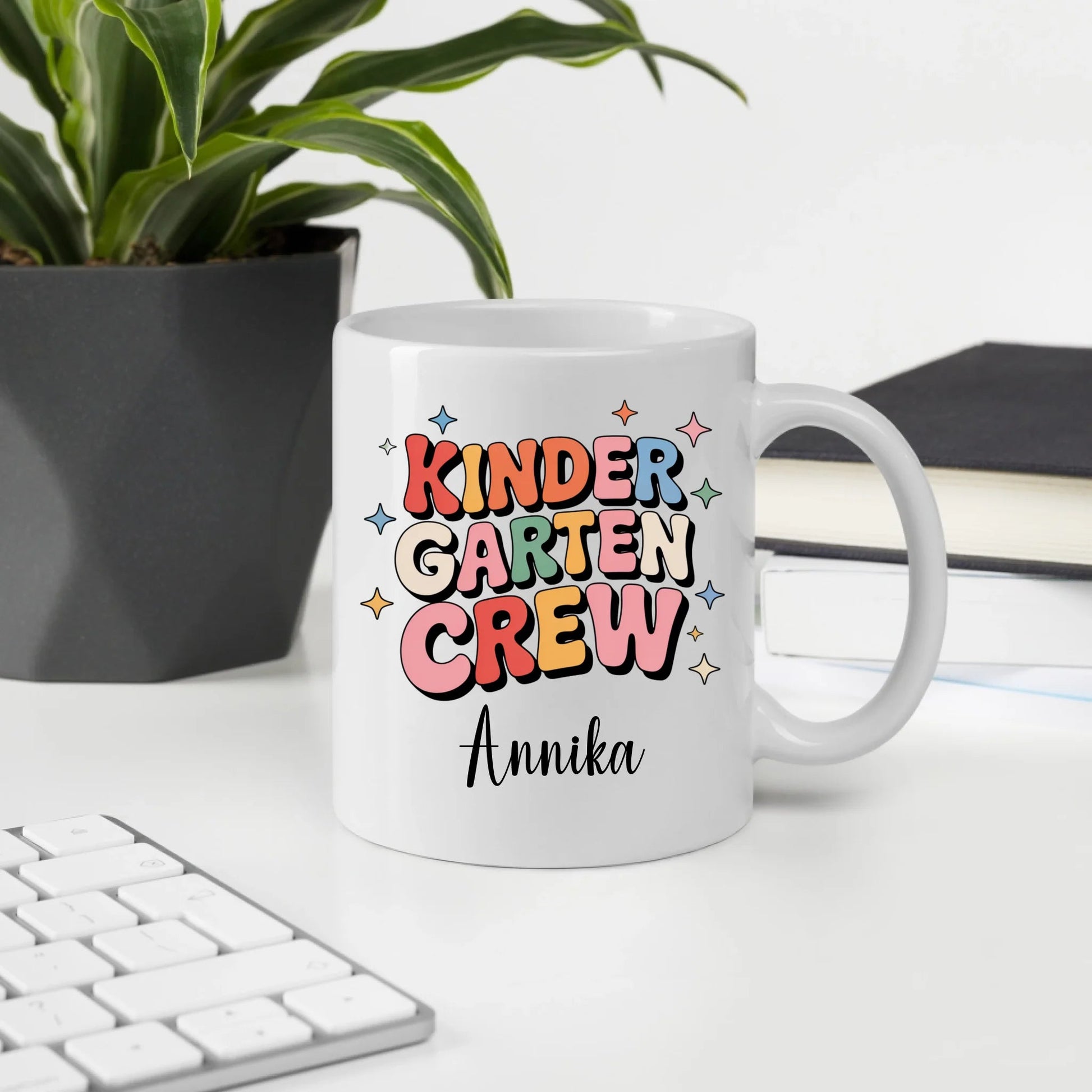 Personalisierte Kaffetasse "Kinder Garten Crew" mit Namen Little Mathilda Little Mathilda Keramik Tasse